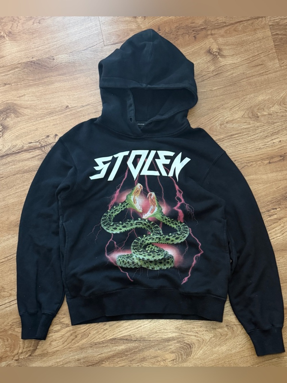 Stolen Girlfriends Club Blue Hoodie Men's Size Small Cobra LOGO